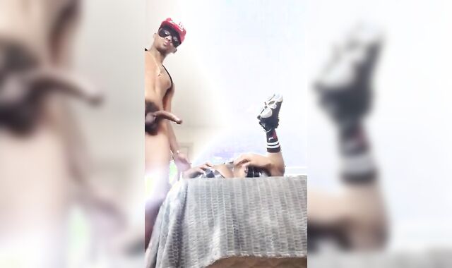 Big Black Cock Barebacks Tight Man Pussy - Amateur Anal Video