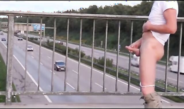 Outdoor Handjob for a Big-Cocked Hunk