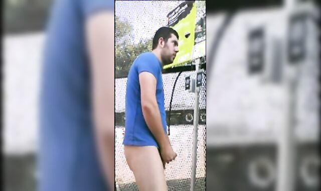 Home Depot Bear Jacks Off in the Garden Center 2