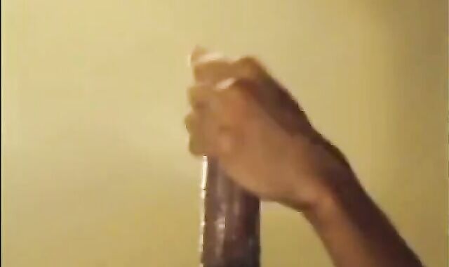 Black guy jacks off his big cock and cums hard