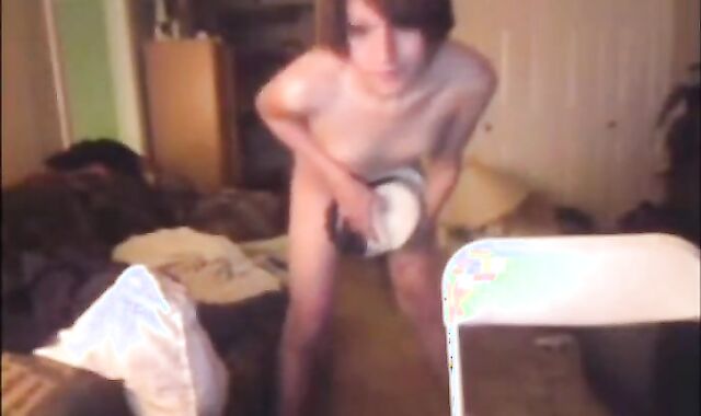 Crossdressing Twink on Webcam 2