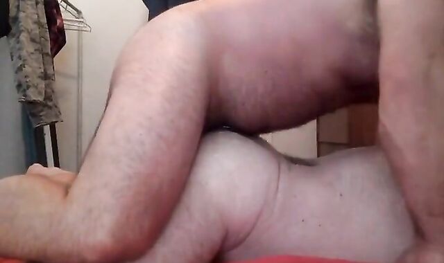 Fat Amateur Bear Loves Cock in His Hole