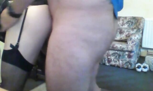 Hard Bareback Creampie for a Crossdresser