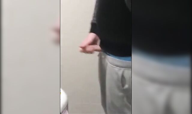 Twink cums in classroom after wanking in school bathroom 3