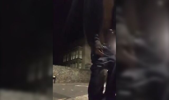 Exhibitionist Twink Strokes It on the Busy Streets 3