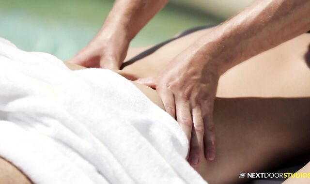 Next Door Originals:spycam Cooling Off in the Pool