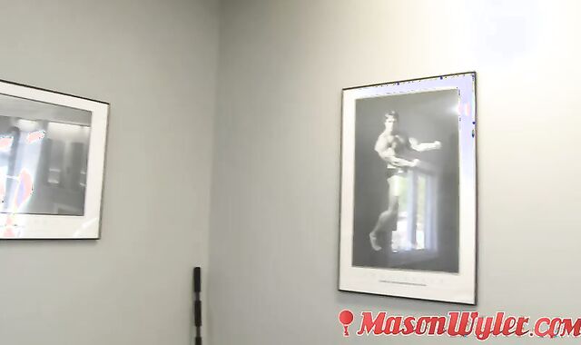 Mason Wyler:spycam Dumbbell Dicking and Jizz Gulping