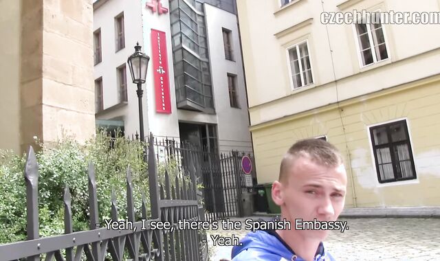 Czech Hunter:spycam Bashful Banker Takes His First-ever SUCKY-SUCKY Currency at Embassy