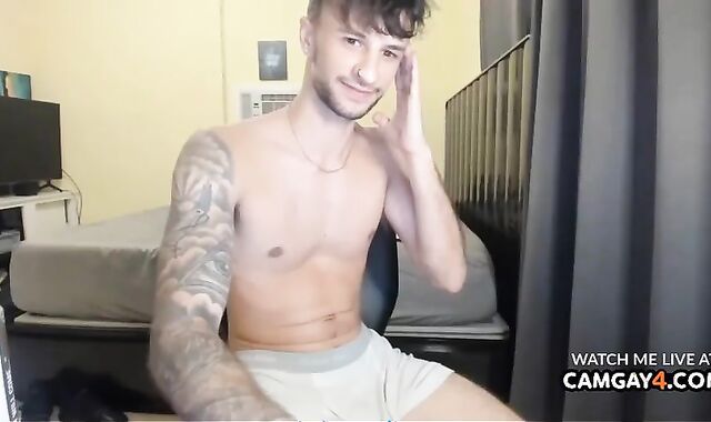 2 masculines With Tats Fumbling Their rods In webcam