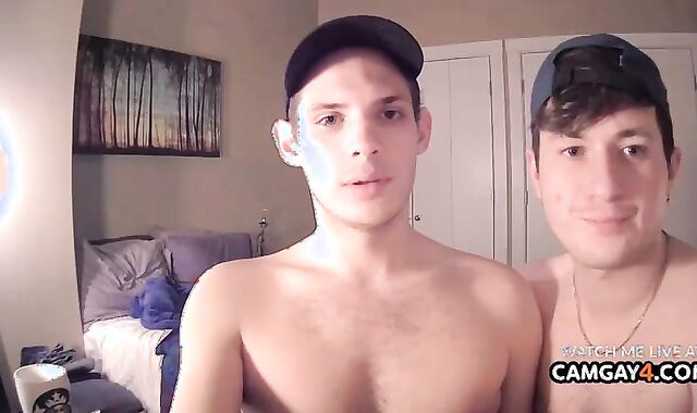 The twink Deep throats The Other twunk's ramrod And Then pummels Him In The wazoo In Live