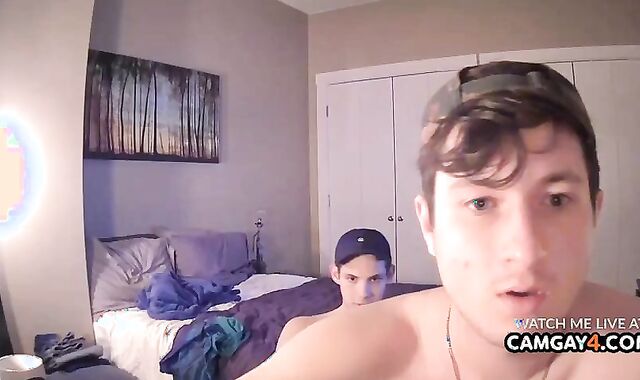 The twink Deep throats The Other twunk's ramrod And Then pummels Him In The wazoo In Live