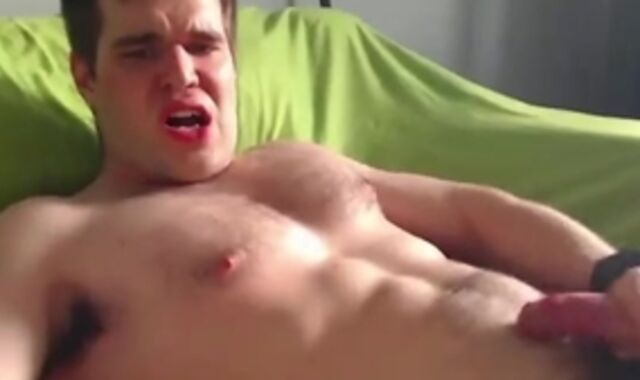 Toned teenager Tugs His shaggy shlong pearl juice At 05:22