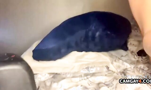 A massive darksome ten-Pounder Tugging With A Fleshlight