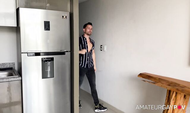 AmateurGayPOV:spycam Anxious Bruno Guzzles It All