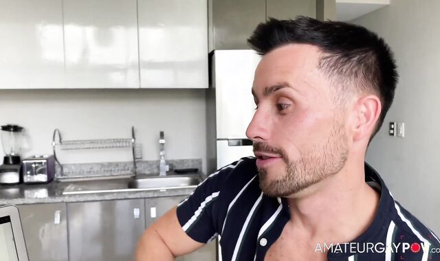 AmateurGayPOV:spycam Anxious Bruno Guzzles It All