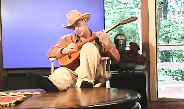 lusty dude Laying Back And tugging His ramrod