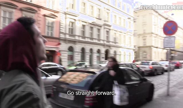 Czech Hunter:voyeur Startled Rigid on Motel Couch