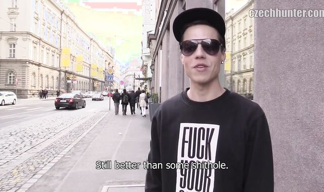 Czech Hunter:voyeur Startled Rigid on Motel Couch