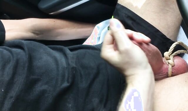 fetching hand-job In Parked Truck