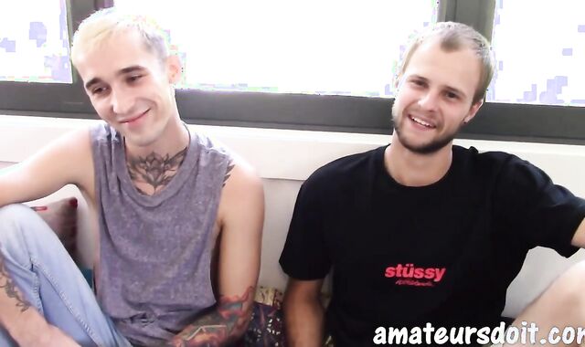 AmateursDoIt:spycam Inked Maxime heads for rock-hard nailining