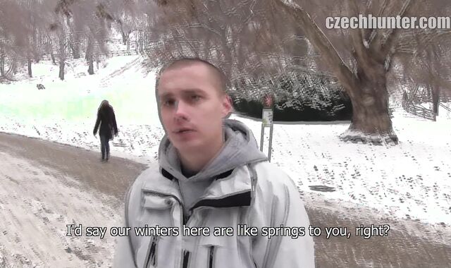 Czech Hunter:spycam Faggot Snow Adventures in Prague