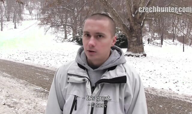 Czech Hunter:spycam Faggot Snow Adventures in Prague