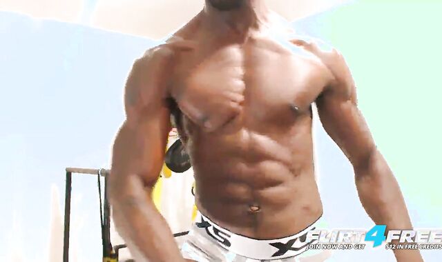 Tairon Alexandro On FlirtFree dark-hued Ripples Muscles As L