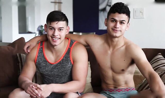 Bodybuilder Eddie Alvarado pokes Uncircumcised legitimate age teenie Jerry Cabrera