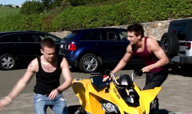 Next Door Lad:voyeur 2 Jocks Neat Up After a Rail