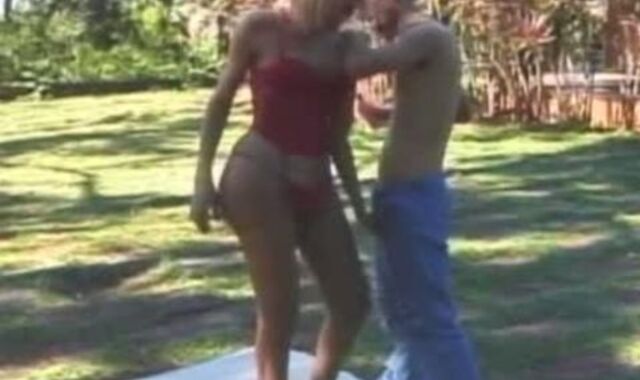 undergarments dressed in transgirl humps a rigid manhood