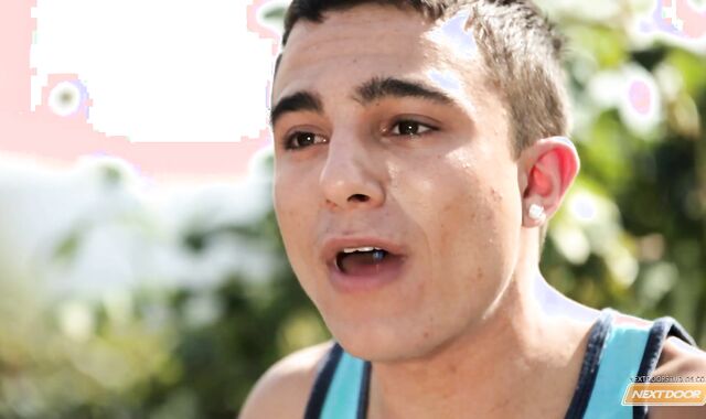 Next Door Lad:spycam Ace's Golden Fever by the Pool