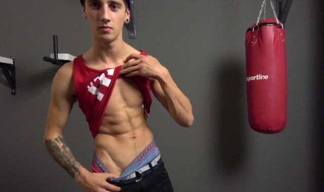 EastBoys.com:voyeur Too uber-cute heterosexual fellow heads for firm nailining