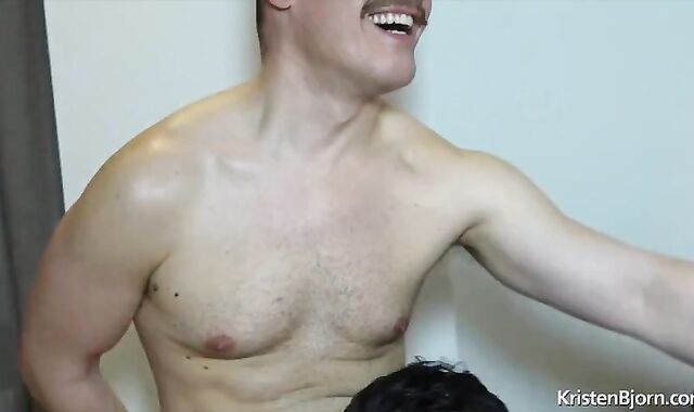 Three Lascivious Daddies Helping Each Other to Jizz!Cam!