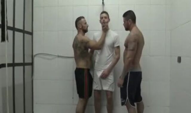 Predominated In The Douche trio-some Urinating