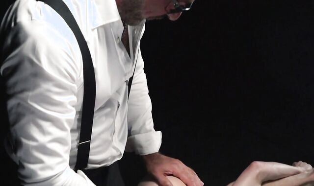 BoyForSale:voyeur The Guy Marcus dressed in suit predominance finger-tickling