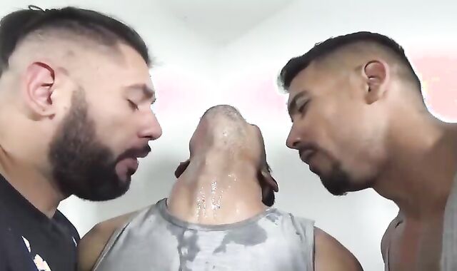 Neck take up with the tongue And Slobber