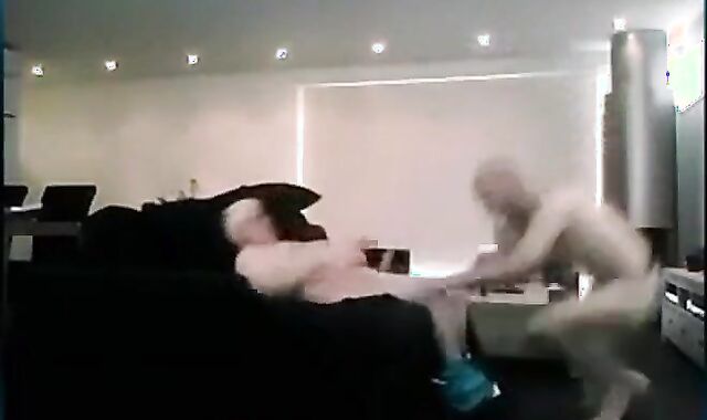 Daddy Barebacks Younger Guy on Sofa 3