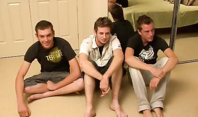 trio Gay-for-pay Aussies boink