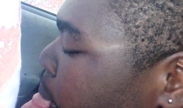 Chubby Gay Interracial Blowjob in Public 3