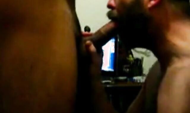 Hairy Bear Daddy Sucks Amateur Cock