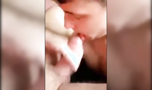 Daddy gives twink his first blowjob