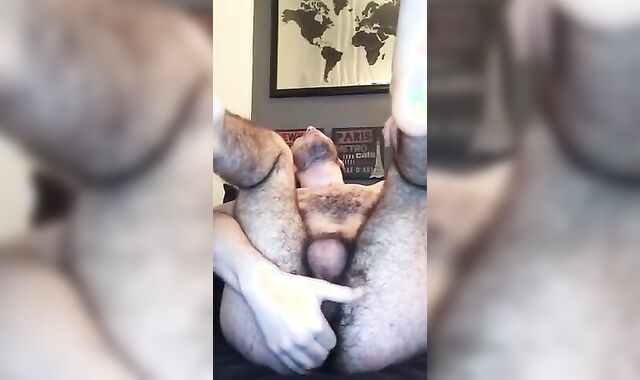 Hairy Hole Fingered by a Horny Hunk