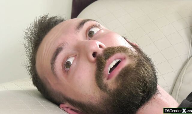 Big cock trans has a hardon during anal