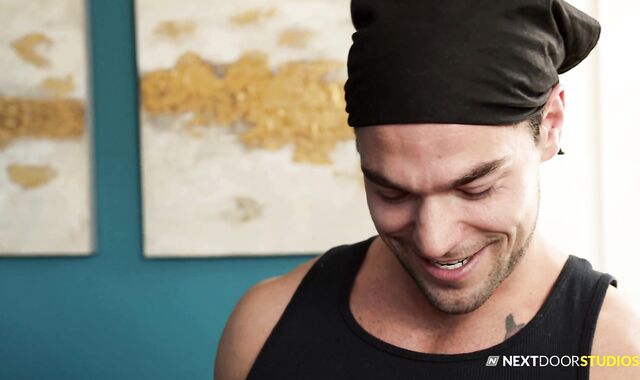 Next Door Homies voyeur-voyeur Large jizz-shotgun Lance Ford getting a facial cumshot