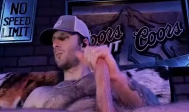 furry guy With Oily ten-Pounder Fondling Himself On camera