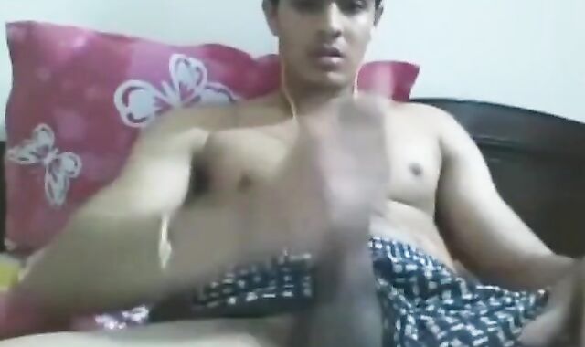 Uncut Indian Hunk Strokes His Big Cock on Webcam 3