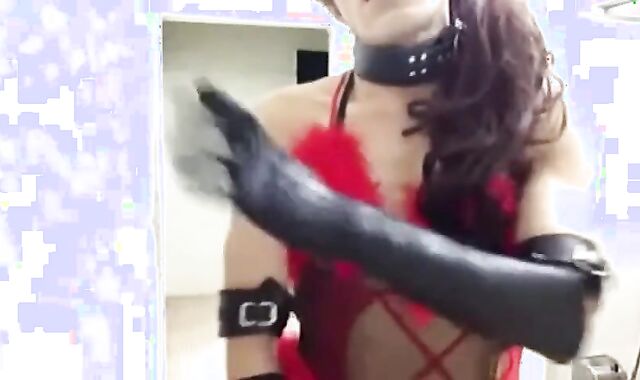 Asian Crossdresser Twink Strokes Solo 2