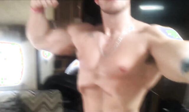 Rock hard catapulting among beefy yankee hairy man