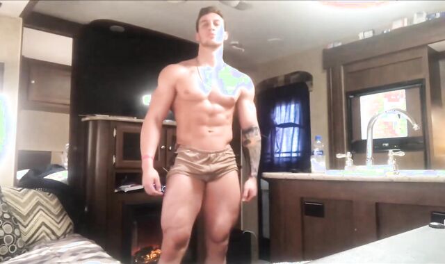 Rock hard catapulting among beefy yankee hairy man