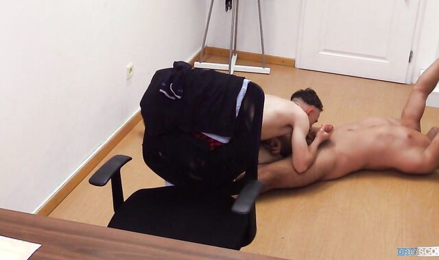 Grubby Scout:spycam Filthy euro first-timer rear end plow in office